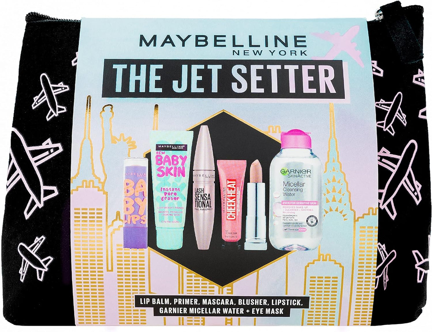 Maybelline The Jet Setter Make Up 8 Piece Travel Kit Gift Set