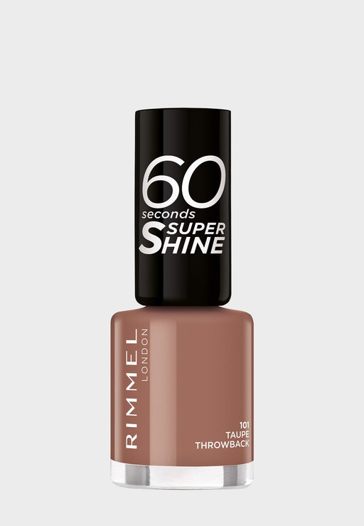 Rimmel London 60 Seconds Super Shine Nail Polish 101 Taupe Throw Back - Beautynstyle