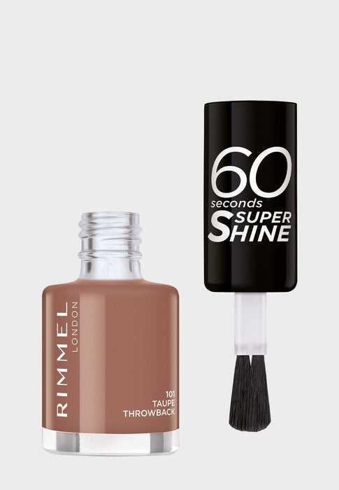 Rimmel London 60 Seconds Super Shine Nail Polish 101 Taupe Throw Back - Beautynstyle