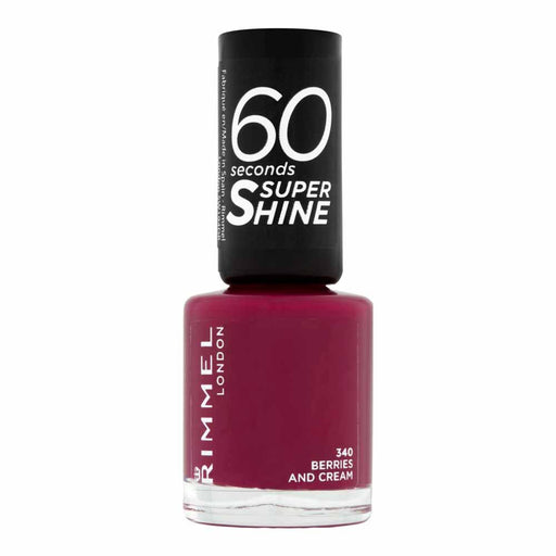 Rimmel London 60 Seconds Super Shine Nail Polish 340 Berries And Cream - Beautynstyle