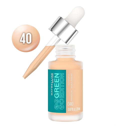 Maybelline Green Edition Superdrop Tinted Oil Foundation 40 - Beautynstyle