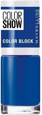 Maybelline Color Show Color Shock Nail Polish 487 Blue Blocks - Beautynstyle