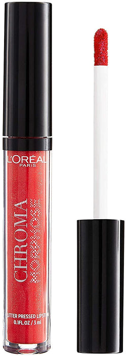 L'Oreal Chroma Morphose Glitter-Pressed Lipstick 01 Vamp Queen - Beautynstyle