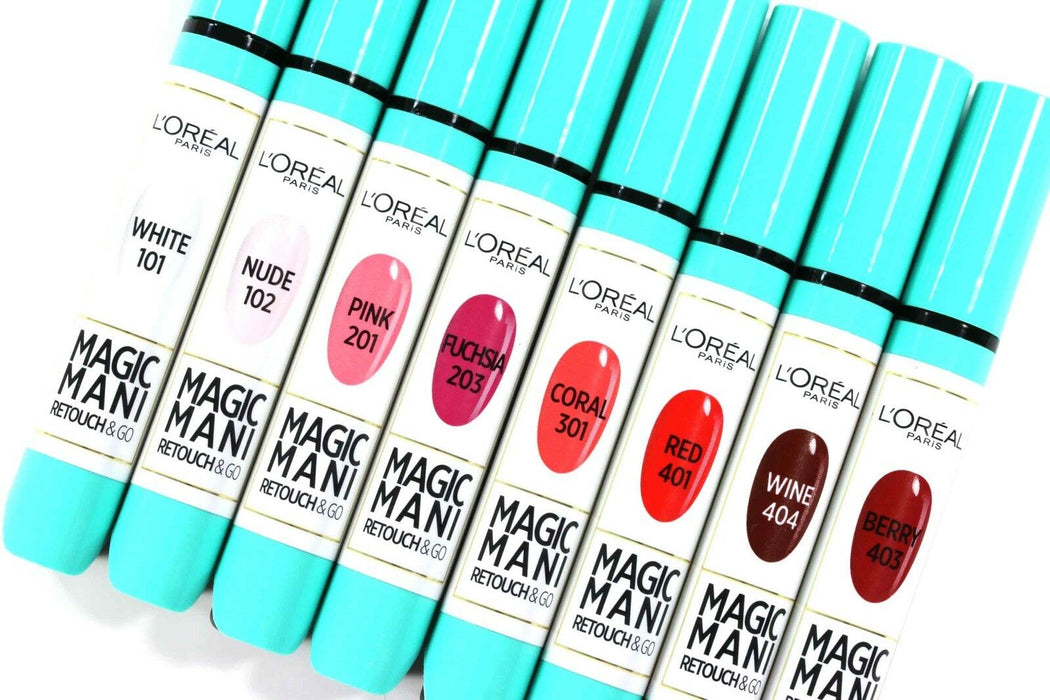 Loreal Magic Mani Retouch & Go Nail Lacquer Assorted Pack Of 5 - Beautynstyle