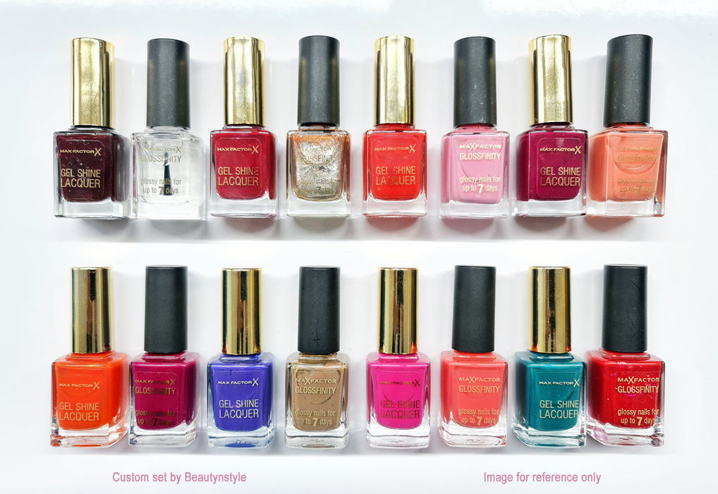 Max Factor Glossfinity & Gel Shine Lacquer Nail Polish Assorted Set of 6 - Beautynstyle