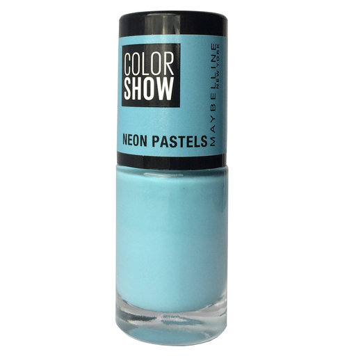 Maybelline Color Show Neon Pastels Nail Polish 480 Electric Blue - Beautynstyle