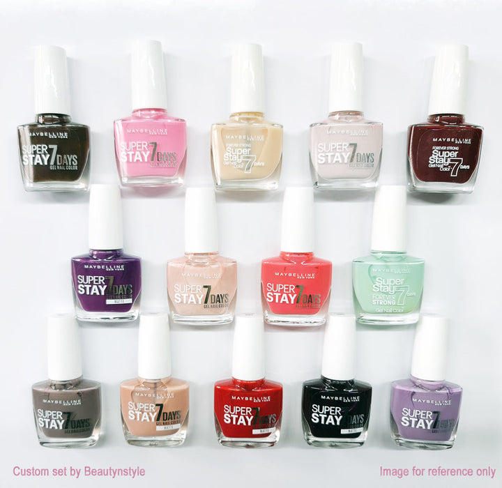 Maybelline Super Stay 7 Days Gel Nail Polish Assorted Set of 7 - Beautynstyle