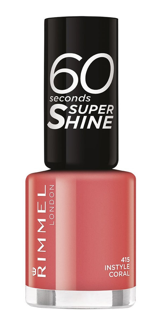 Rimmel 60 Seconds Super Shine Nail Polish 415 Instyle Coral - Beautynstyle