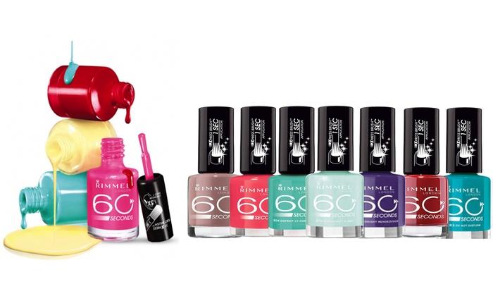 Rimmel London Assorted 60 Second Rita Ora Super Shine Nail Polish Pack Of 8